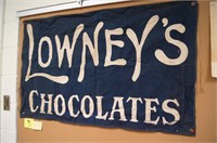Vintage Lowney’s Chocolates Cloth Banner