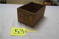 Vintage White Best School Crayon Wood Box