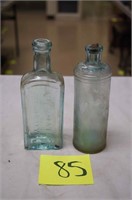 (2) Vintage Glass Bottles