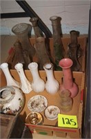 (2) Boxes of Vintage Bud Vases Lot