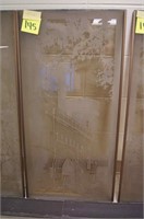 Vintage Etched Glass Picture