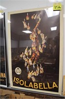 Vintage Isolabella Signed Poster w/Plexi Glass