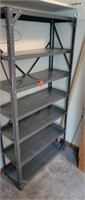METAL SHELVING WITH 7 SHELVES 60" H X 30" W