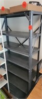METAL SHELVING WITH 7 SHELVES 60" H X 30" W