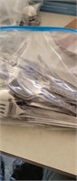 FOUR BAGS OF MISCELLANEOUS SILVERWARE
(TWO BAGS