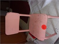 PINK WOOD CHILDS CHAIR