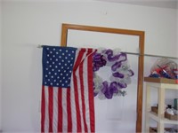 AMERICAN FLAG AND WREATH