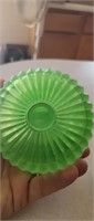 GREEN SWAN POWDER DISH.- ASSORTED DISHES