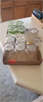 8 PC GLASS SET WITH MATCHING PITCHER, 4 GOLF