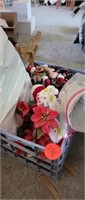 MISCELLANEOUS CHRISTMAS DECORATIONS  AND BOXES