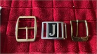 BELT BUCKLE WITH BLING AND INITIAL J