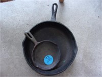 11 AND 6 INCH CAST IRON SKILLETS