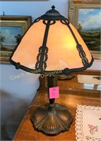 Glass panel table lamp, Lampe de table avec