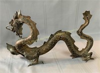Bronze dragon de bronze, 11" x 19"