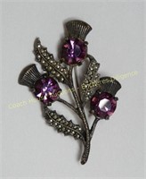 Miracle costume marcasite brooch, broche avec