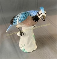 Crown Staffordshire Blue Jay signed M. Doubell