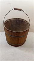 13" Antique Old Wood Watering Bucket BARN FIND