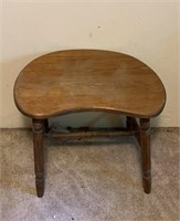 Wooden Kidney Shape Accent Table