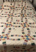 Double Wedding Ring Quilt 107" x 90"