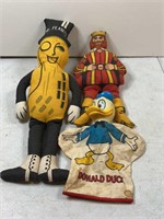 Vtg Toys-Mr Peanut,The King,Donald Duck