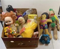 Vintage Fabric Toys Lot-Sock Monkey etc