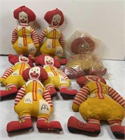 7 Vtg Ronald McDonald Fabric Toys