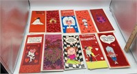 10 NOS Valentine Cards, Envelopes