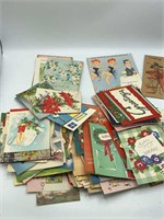 Lrg Lot Vintage Greeting Cards