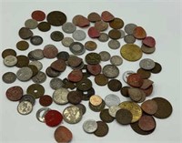 Tax Tokens, Foreign Coins Lot