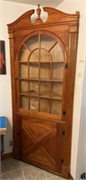 Antique Corner Cabinet-Glass Front Door