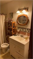 Bathroom Contents-Mirror,Shelf,Knick Knacks