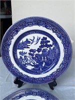 Johnson Bros Blue Willow Plates (3)