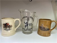 Vintage Wade England Mugs & Bourbon Street