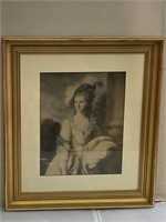 Vintage Gold Frame Victorian Picture 22”x26”