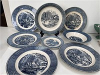 Currier & Ives  Royal Ironstone Plates
Pie plate
