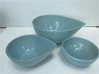 Vintage FireKing Blue Bowl Mixing Bowks 
Large