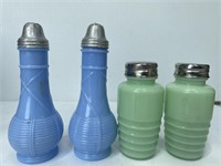 Blue & Green Jadeite Salt Pepper sets