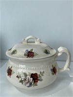 1970’s Ceramic Floral Large Pot with Lid