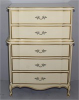 Dixie Furniture French provincial chest on chest