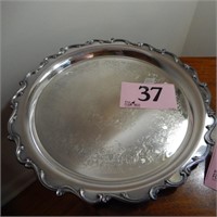 SILVER PLATED SERVING TRAY