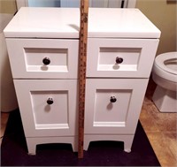 White Wooden Storage Cabinets