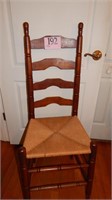 LADDER BACK CHAIR WITH RUSH SEAT