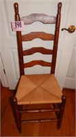 LADDER BACK CHAIR WITH RUSH SEAT