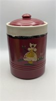 10" USA Pottery Cookie Jar Hand Painted