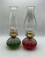 2 Matching Oil Lamps