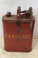 Antique Old Red Gasoline Can-5 Gallon