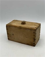 Antique Wood Butter Mold Dovetail Corners
