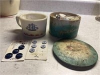 Vintage Buttons April Showers Tin & Old Spice