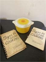 PYREX Casserole with Cover & Signs to Good