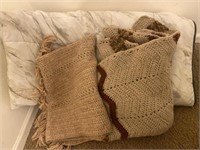 Queen Comforter & Crochet Throws